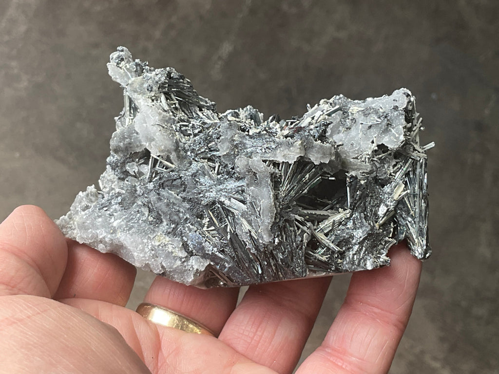 200g Stibnite in Quartz Specimen 1B