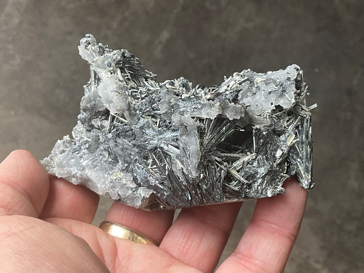 200g Stibnite in Quartz Specimen 1B