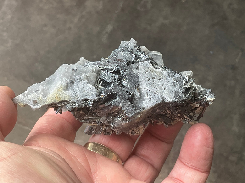 200g Stibnite in Quartz Specimen 1B