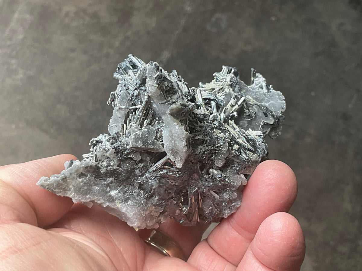 200g Stibnite in Quartz Specimen 1B