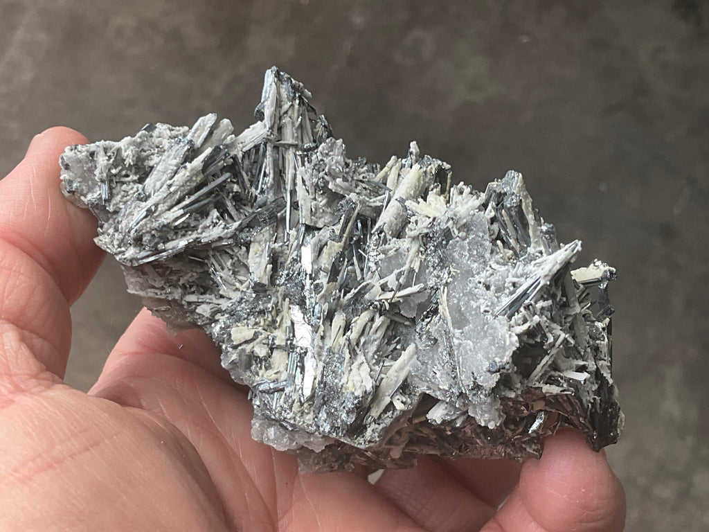 200g Stibnite in Quartz Specimen 1B