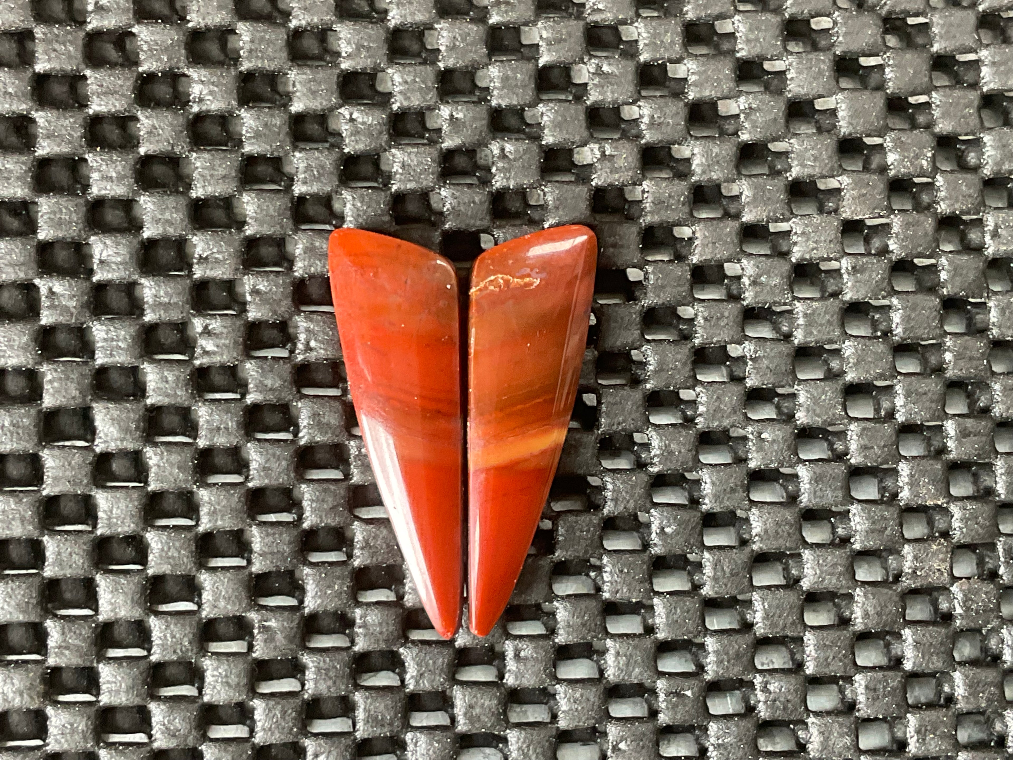 Red Jasper Cabochon Pair