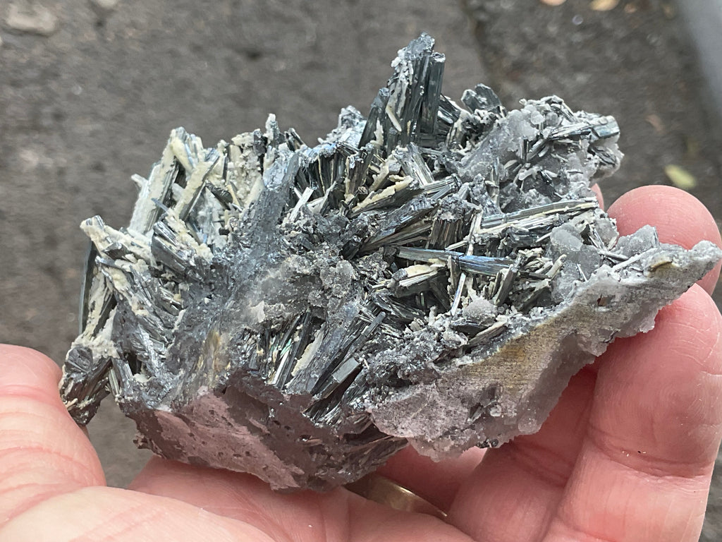200g Stibnite in Quartz Specimen 1B