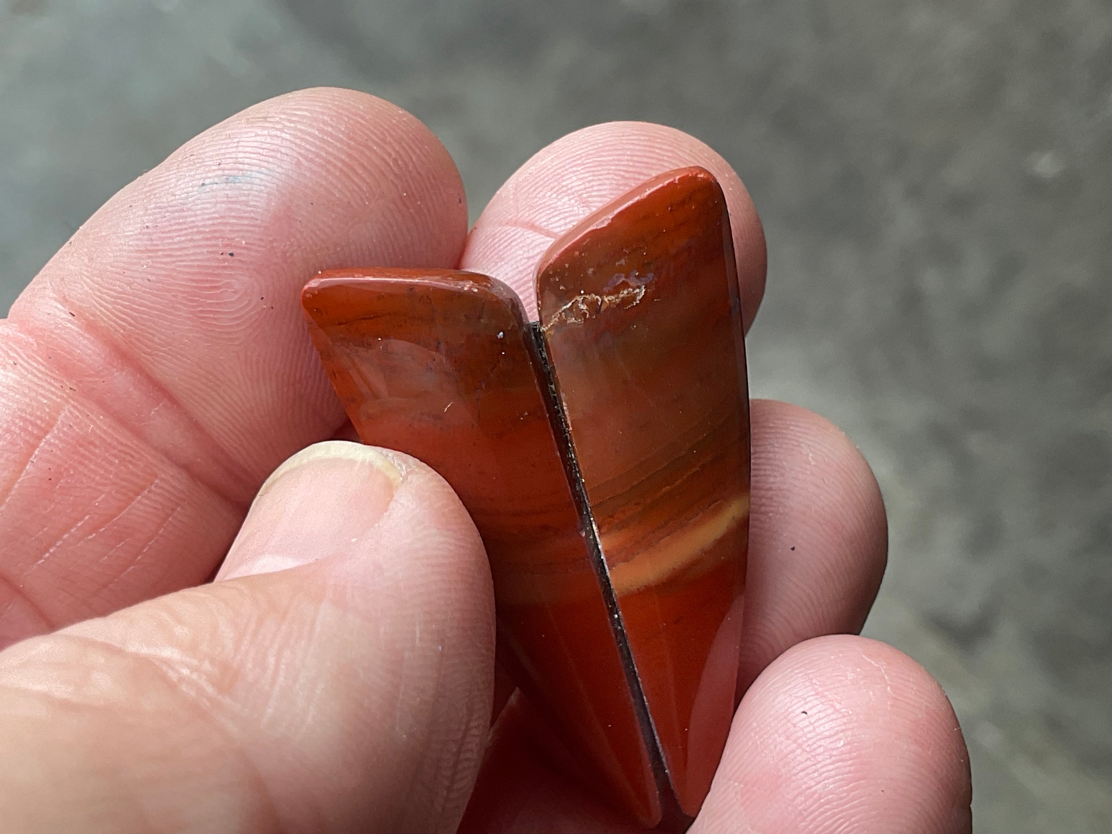 Red Jasper Cabochon Pair