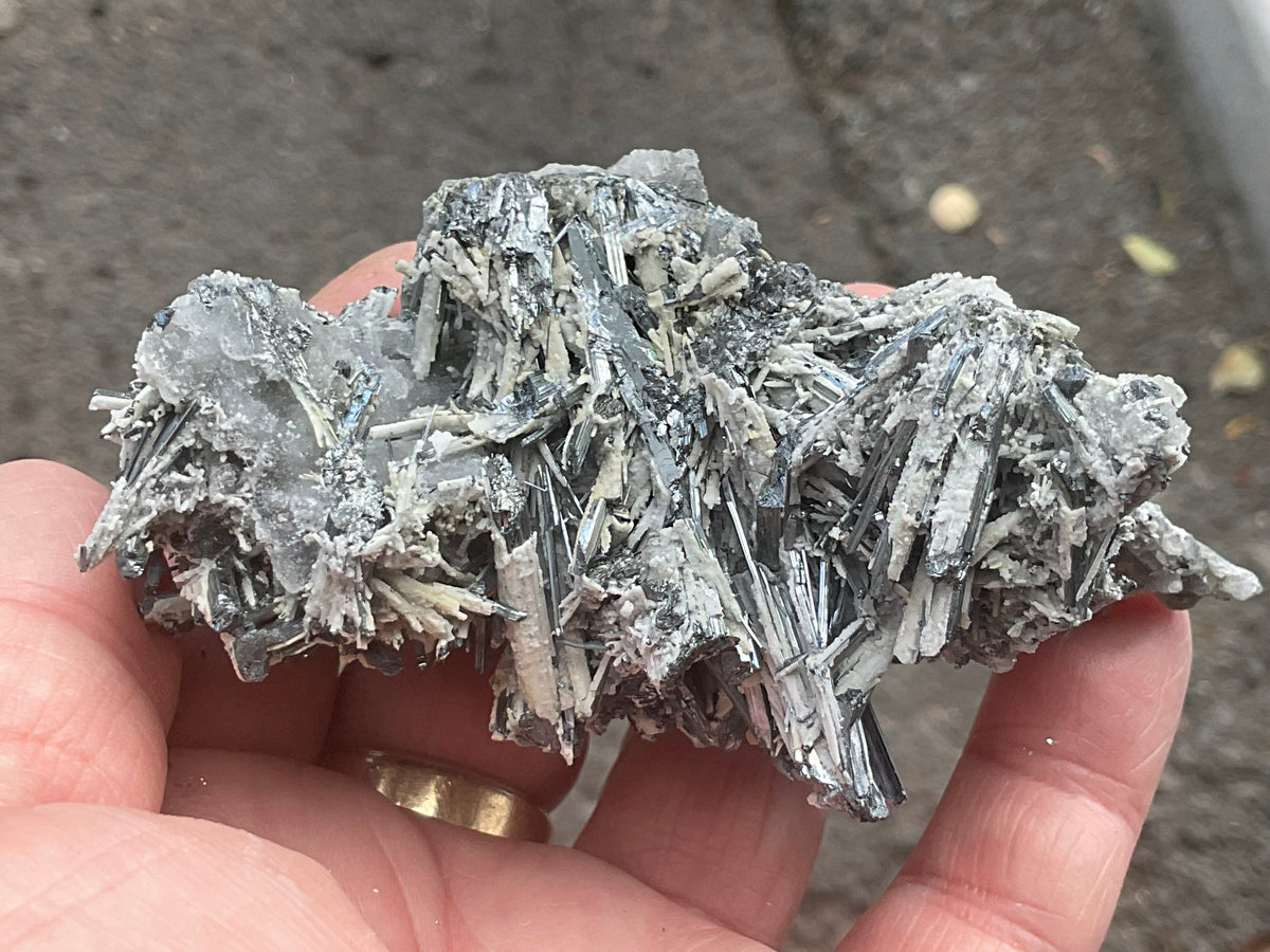 200g Stibnite in Quartz Specimen 1B