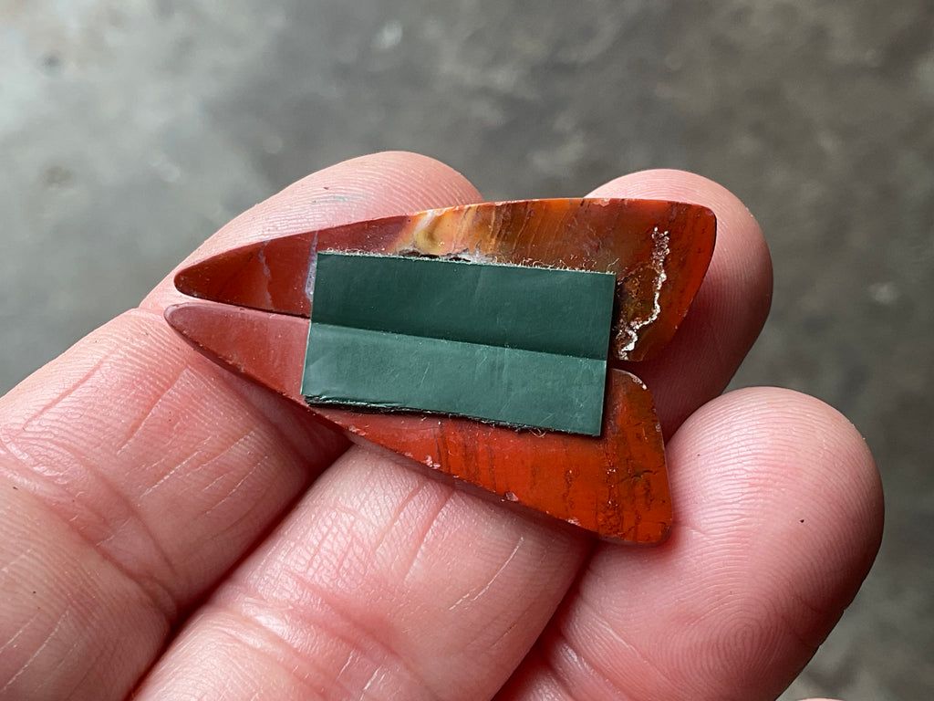 Red Jasper Cabochon Pair