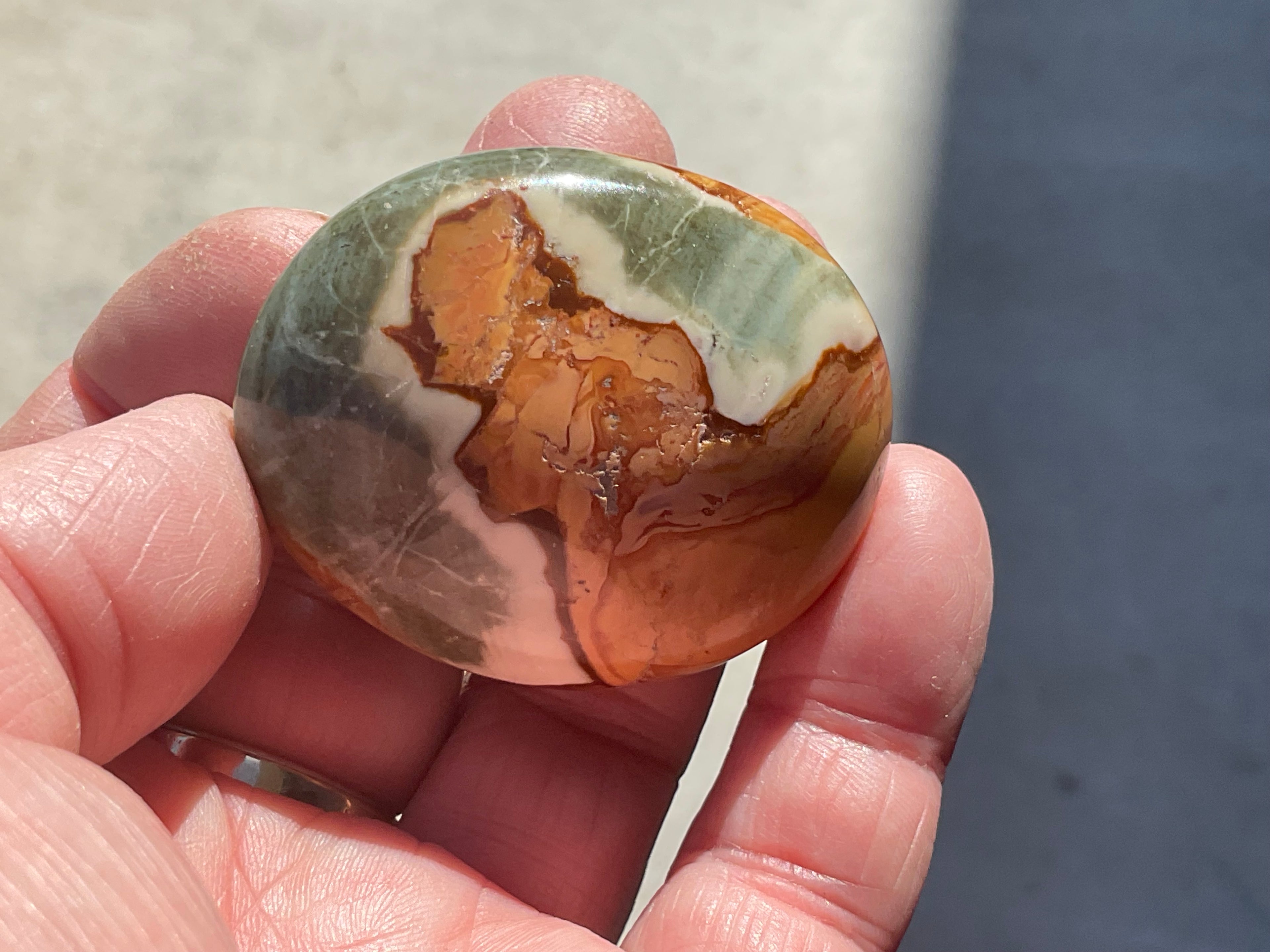 59g Polychrome Jasper Palmstone 7C