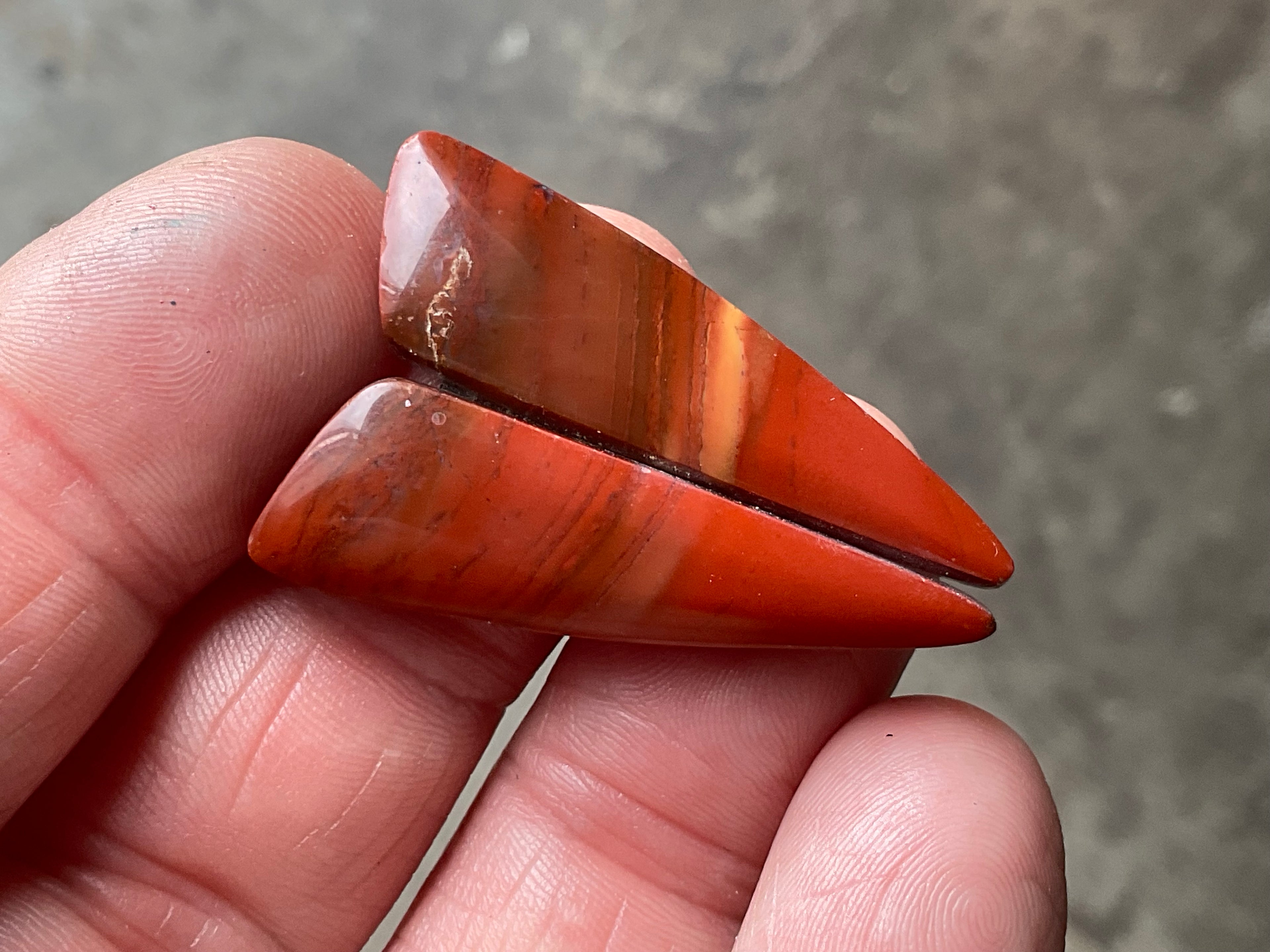 Red Jasper Cabochon Pair