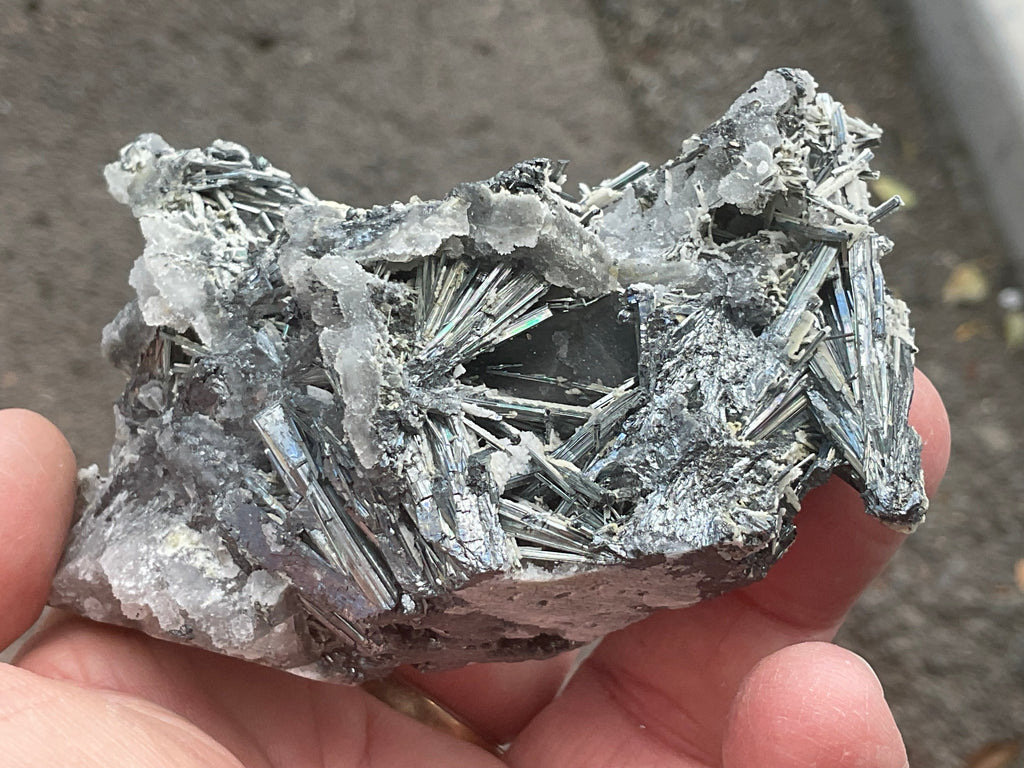 200g Stibnite in Quartz Specimen 1B