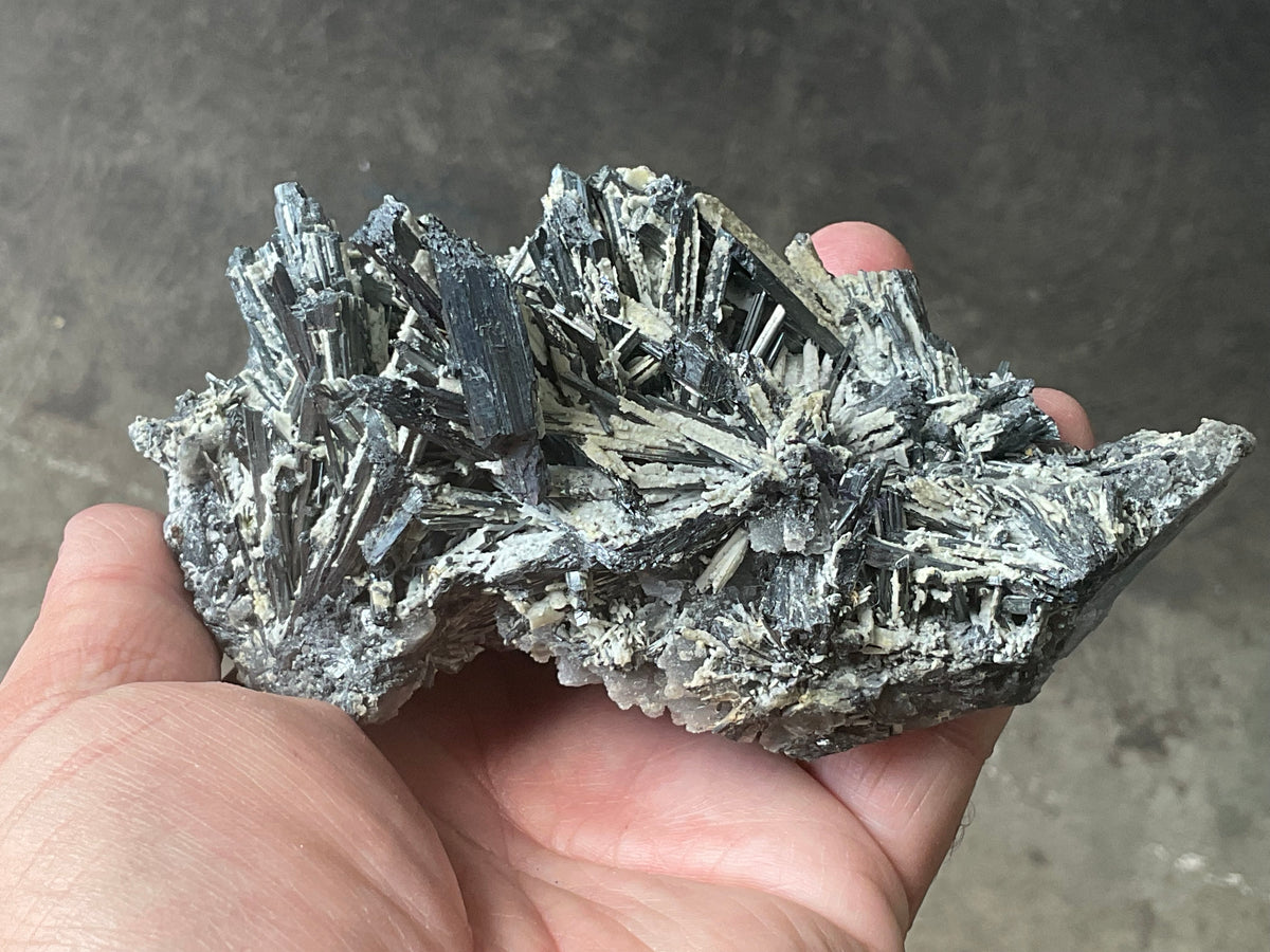 352g Stibnite in Quartz Specimen 2A