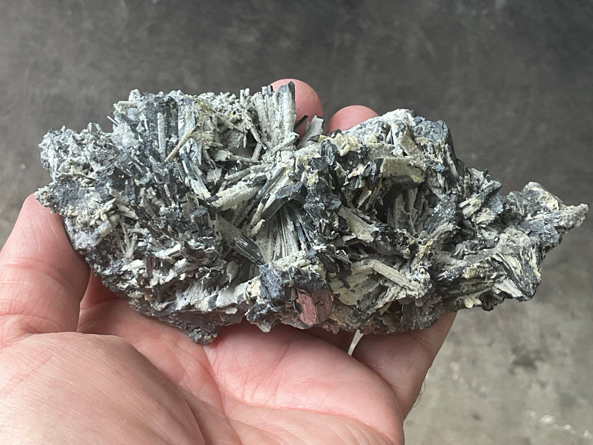 352g Stibnite in Quartz Specimen 2A