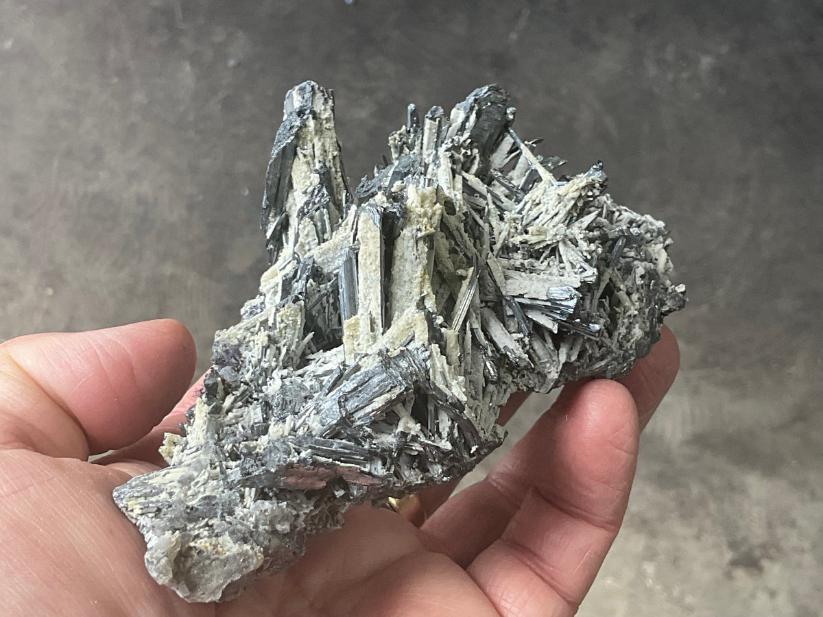 352g Stibnite in Quartz Specimen 2A