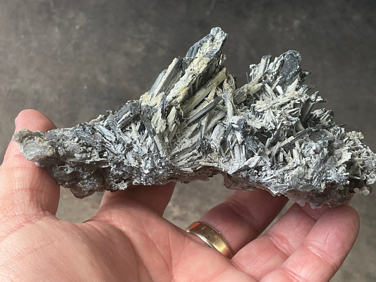 352g Stibnite in Quartz Specimen 2A