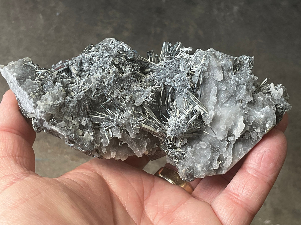 352g Stibnite in Quartz Specimen 2A