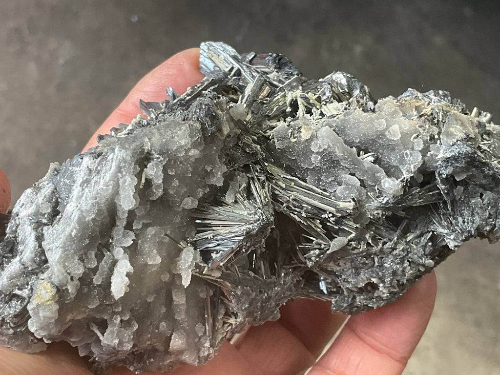 352g Stibnite in Quartz Specimen 2A