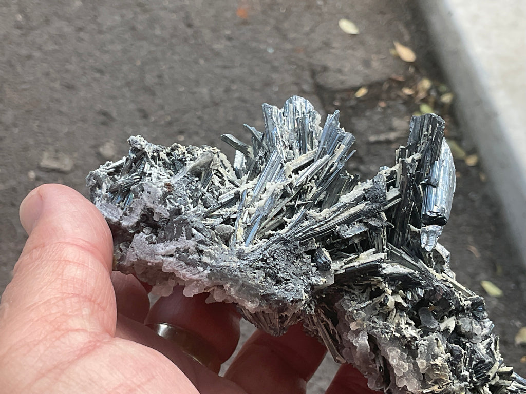 352g Stibnite in Quartz Specimen 2A