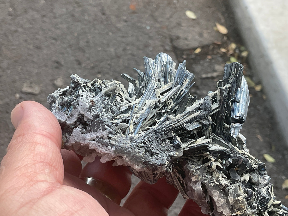 352g Stibnite in Quartz Specimen 2A