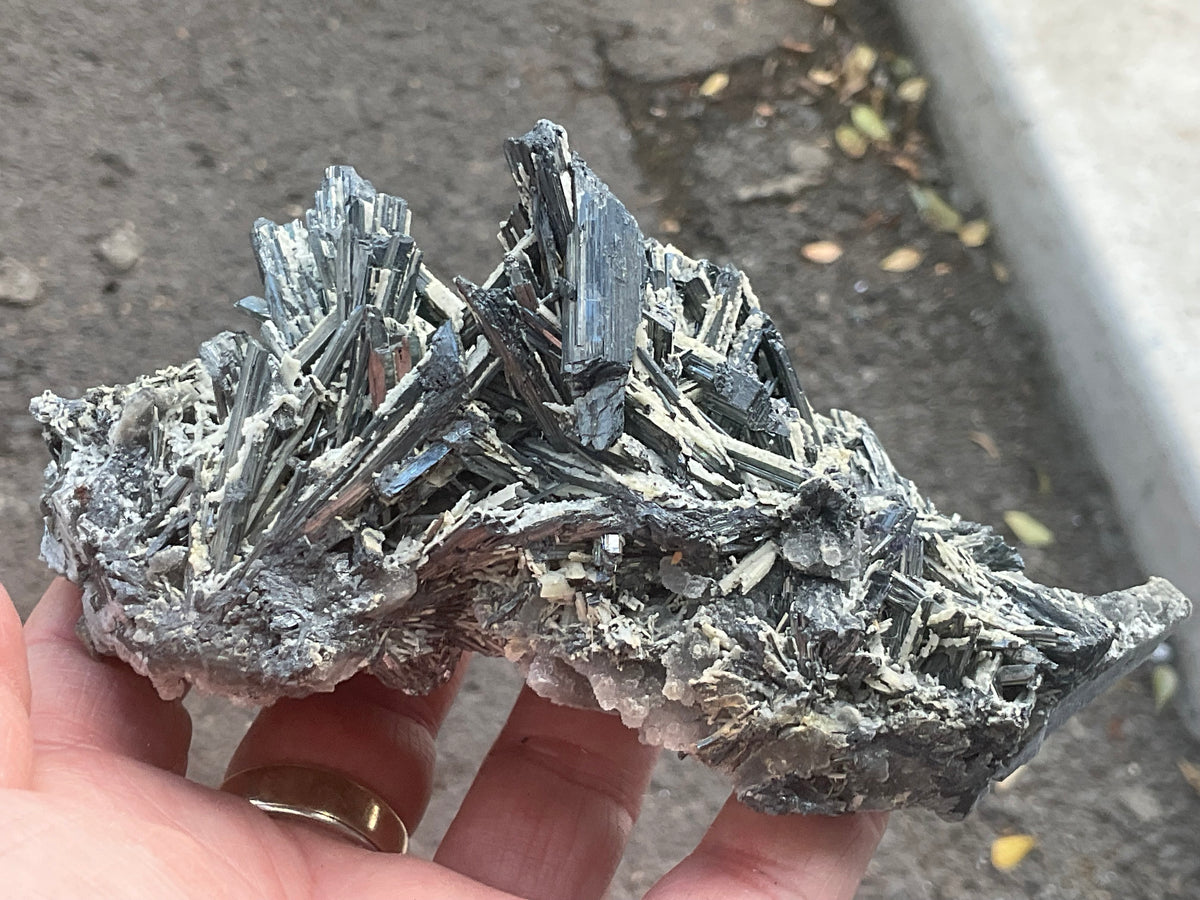 352g Stibnite in Quartz Specimen 2A
