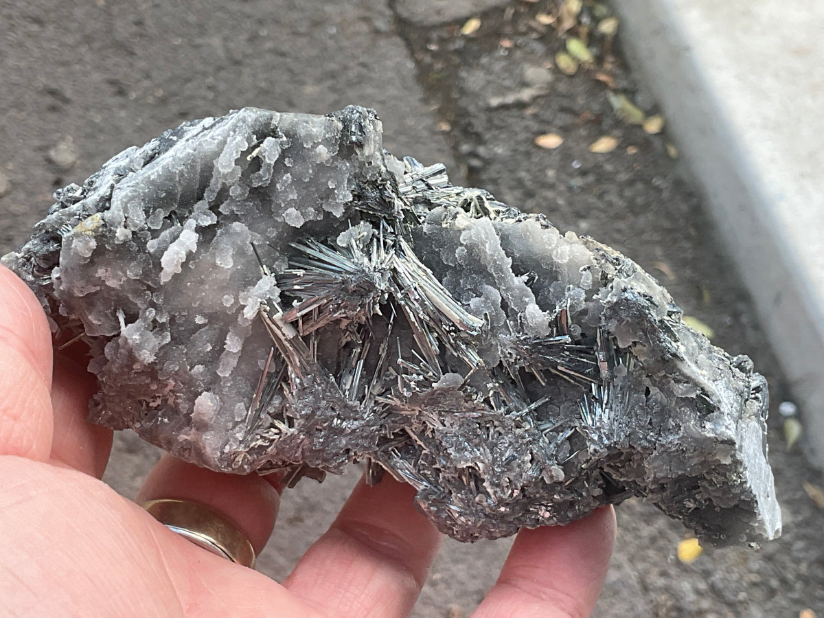 352g Stibnite in Quartz Specimen 2A