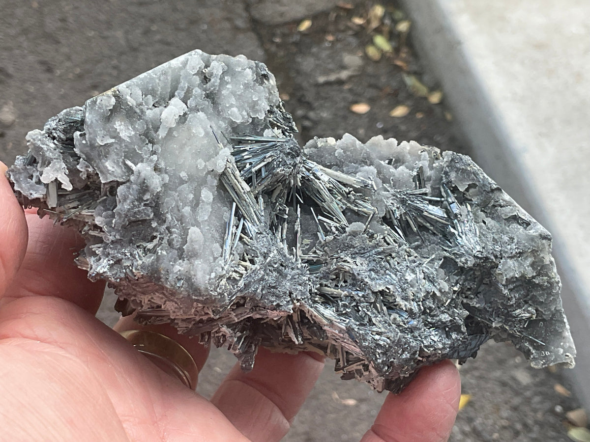 352g Stibnite in Quartz Specimen 2A