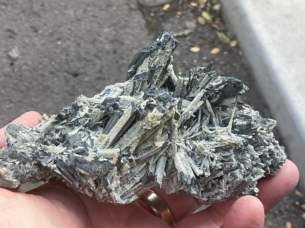 352g Stibnite in Quartz Specimen 2A