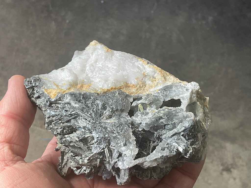 440g Stibnite in Quartz Specimen 2B
