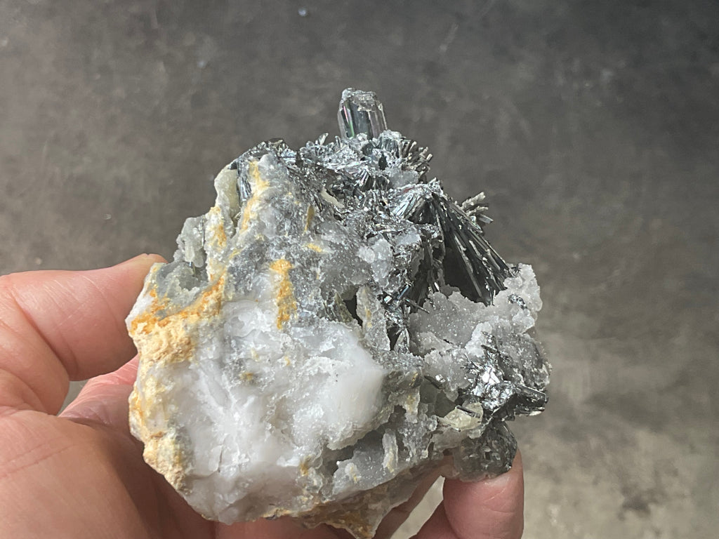 440g Stibnite in Quartz Specimen 2B