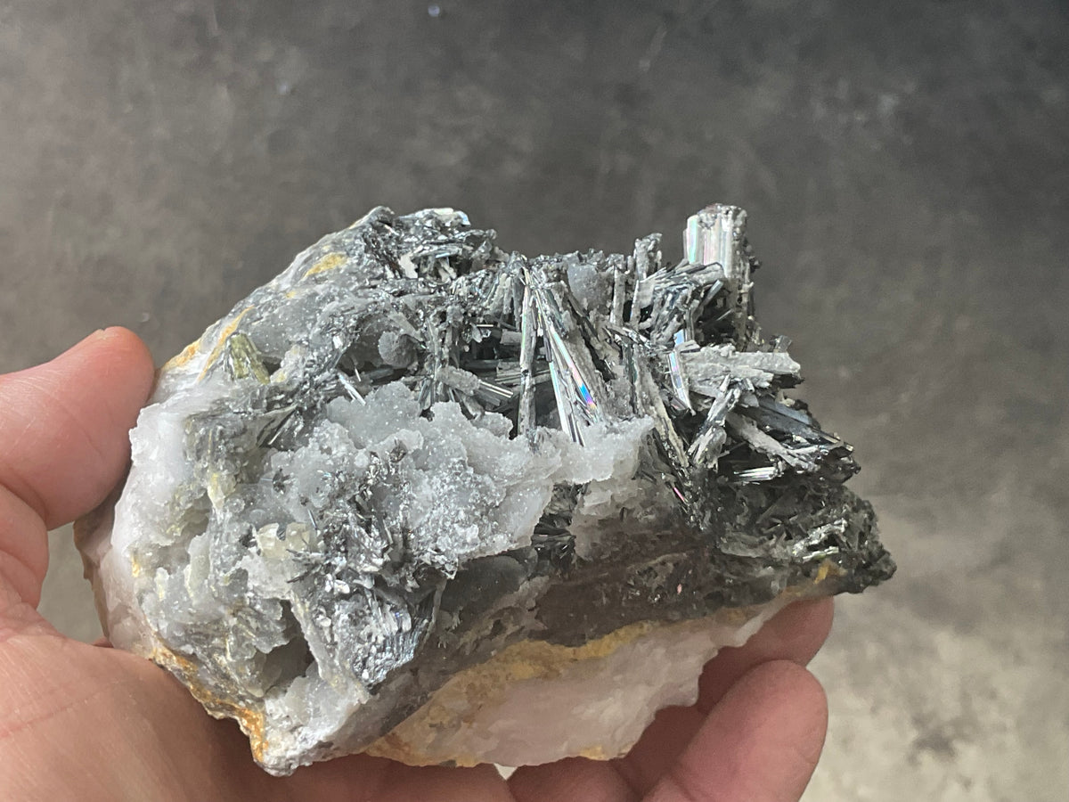 440g Stibnite in Quartz Specimen 2B