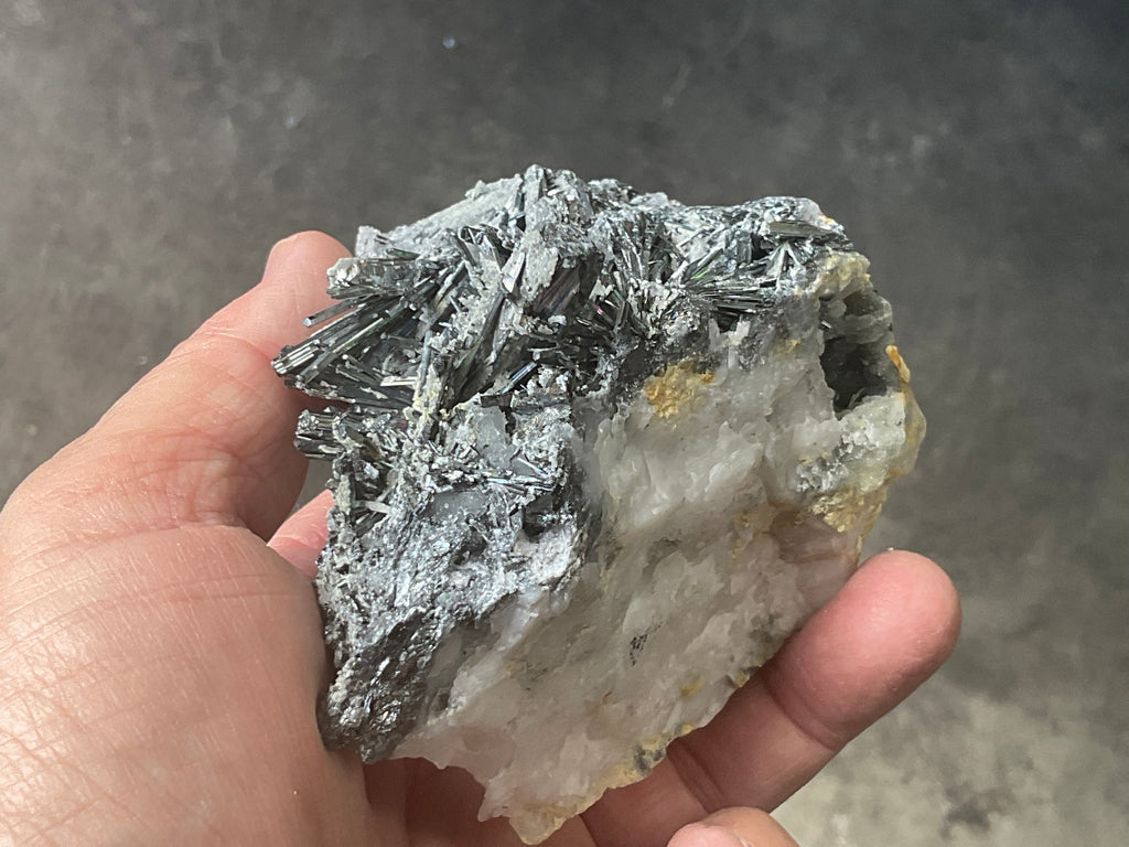 440g Stibnite in Quartz Specimen 2B