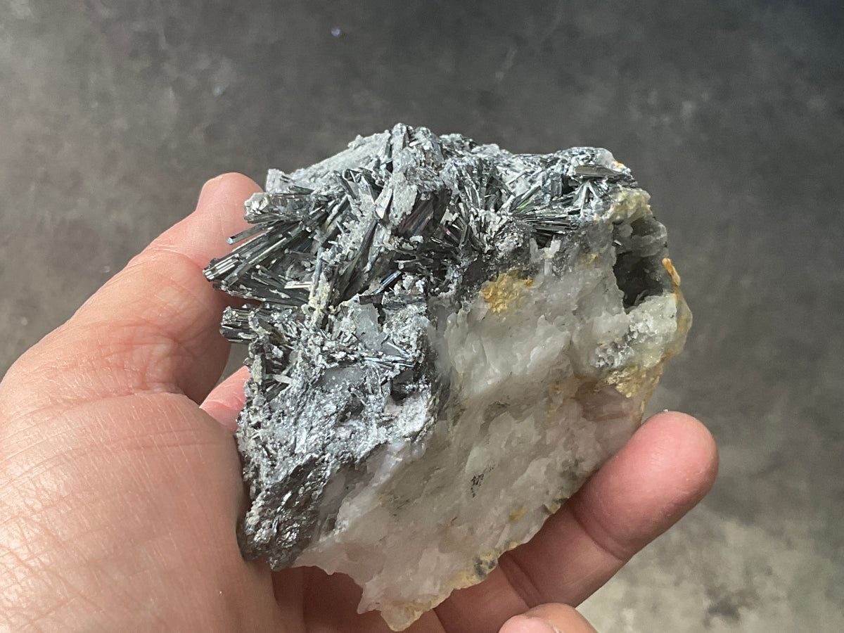 440g Stibnite in Quartz Specimen 2B
