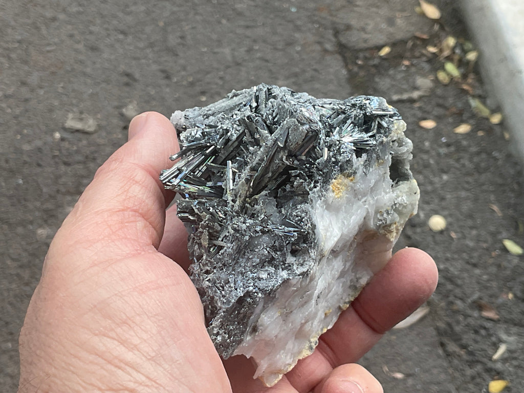 440g Stibnite in Quartz Specimen 2B
