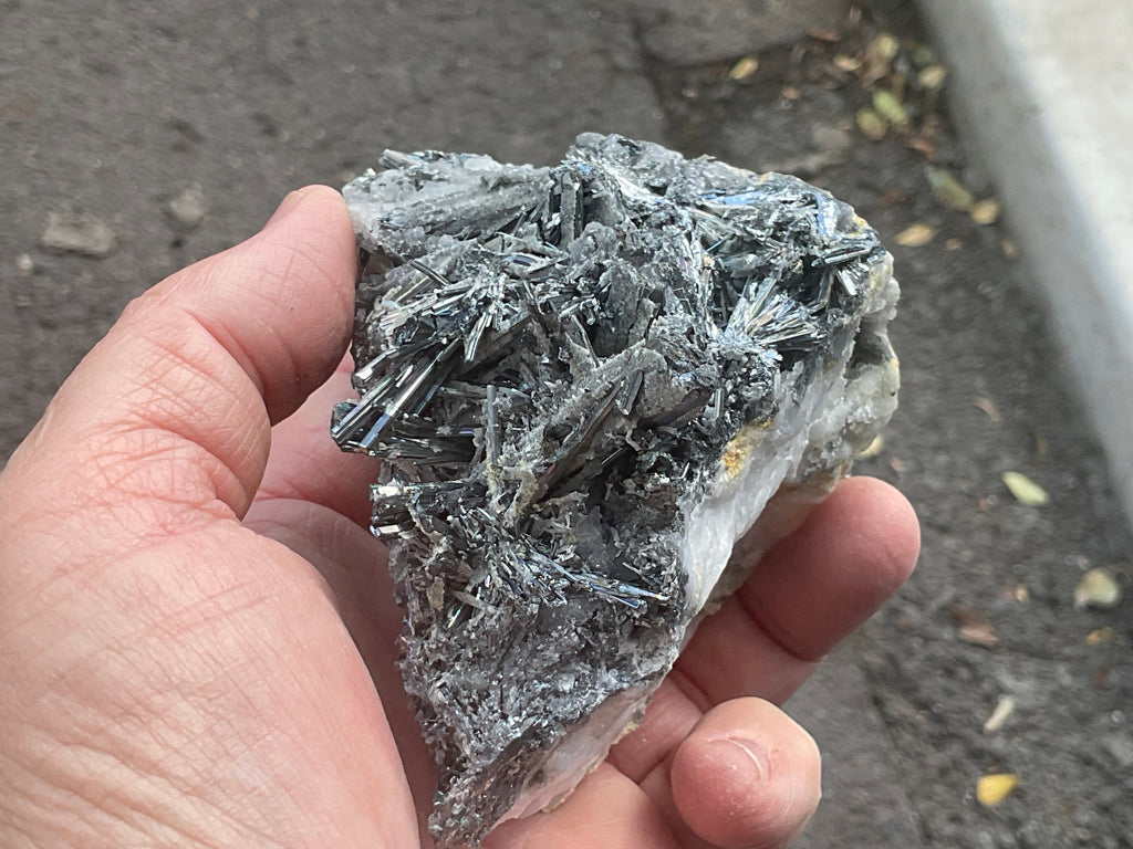 440g Stibnite in Quartz Specimen 2B