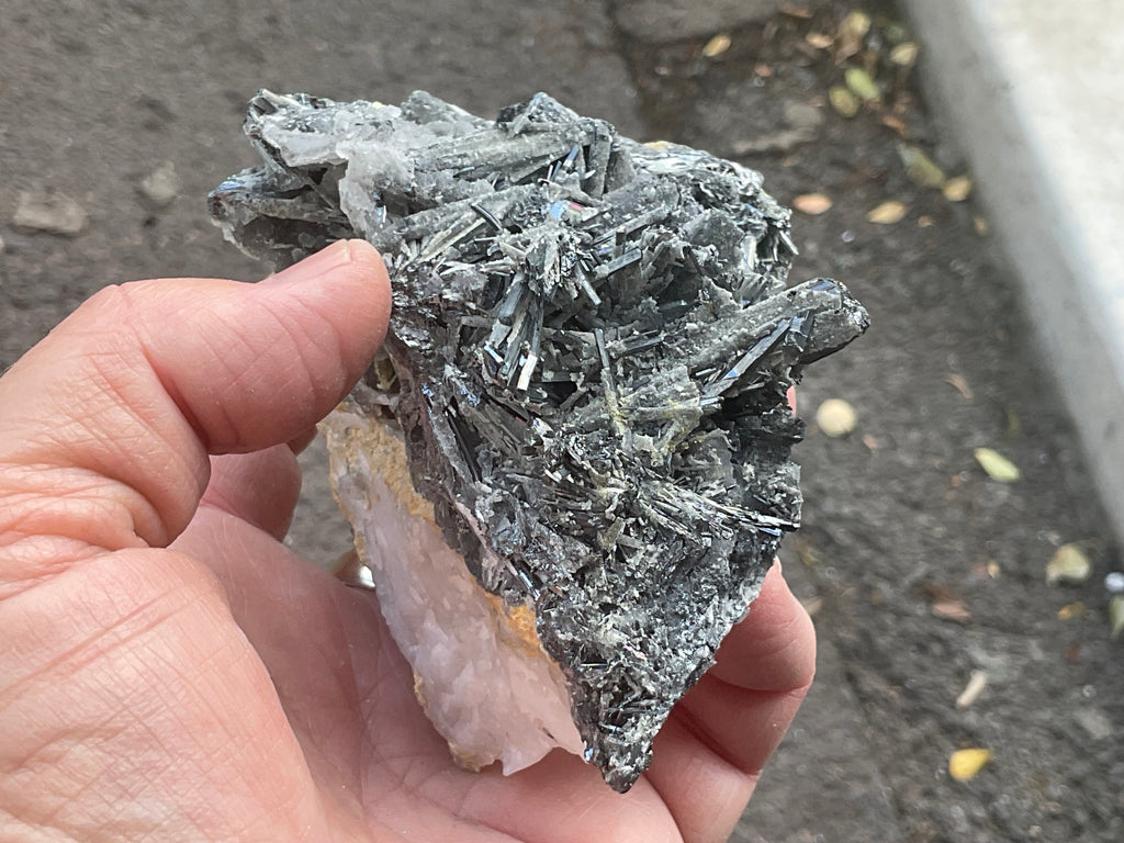 440g Stibnite in Quartz Specimen 2B