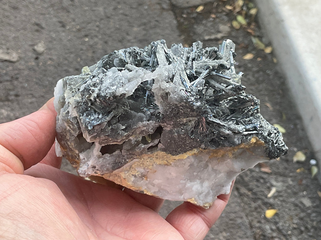 440g Stibnite in Quartz Specimen 2B