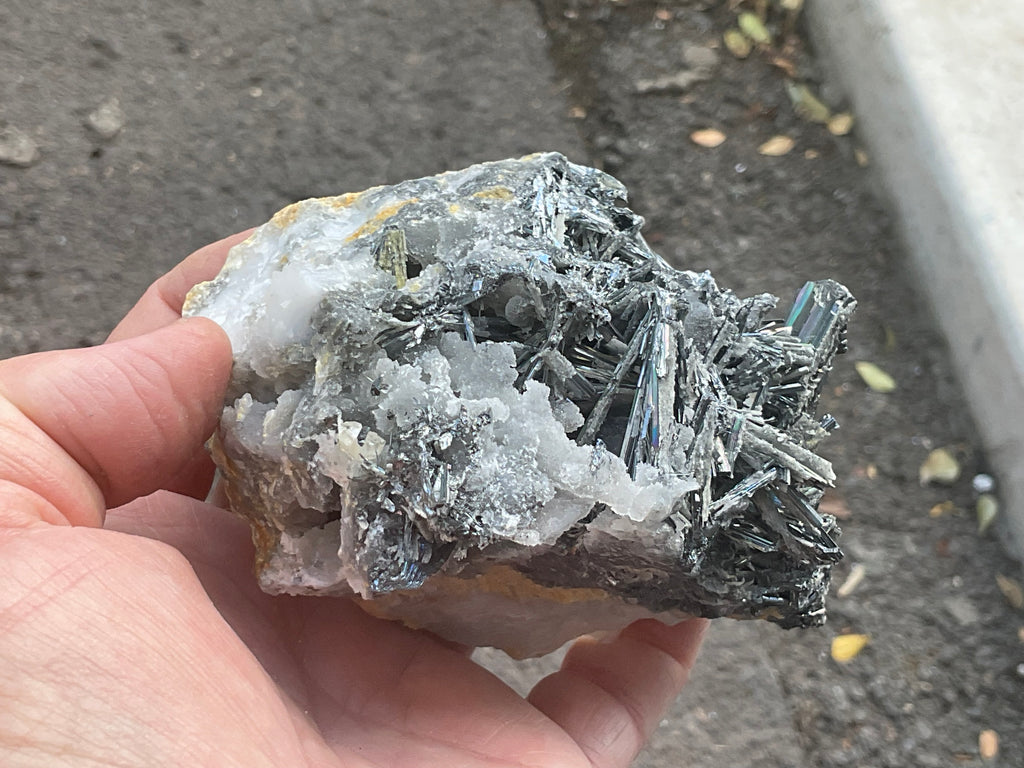 440g Stibnite in Quartz Specimen 2B