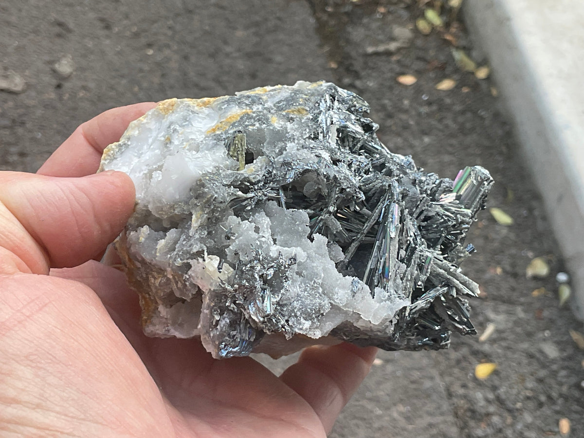 440g Stibnite in Quartz Specimen 2B