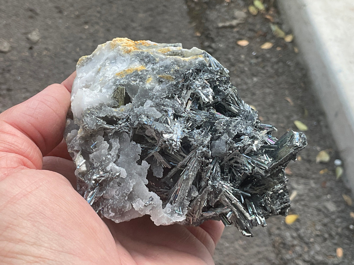 440g Stibnite in Quartz Specimen 2B
