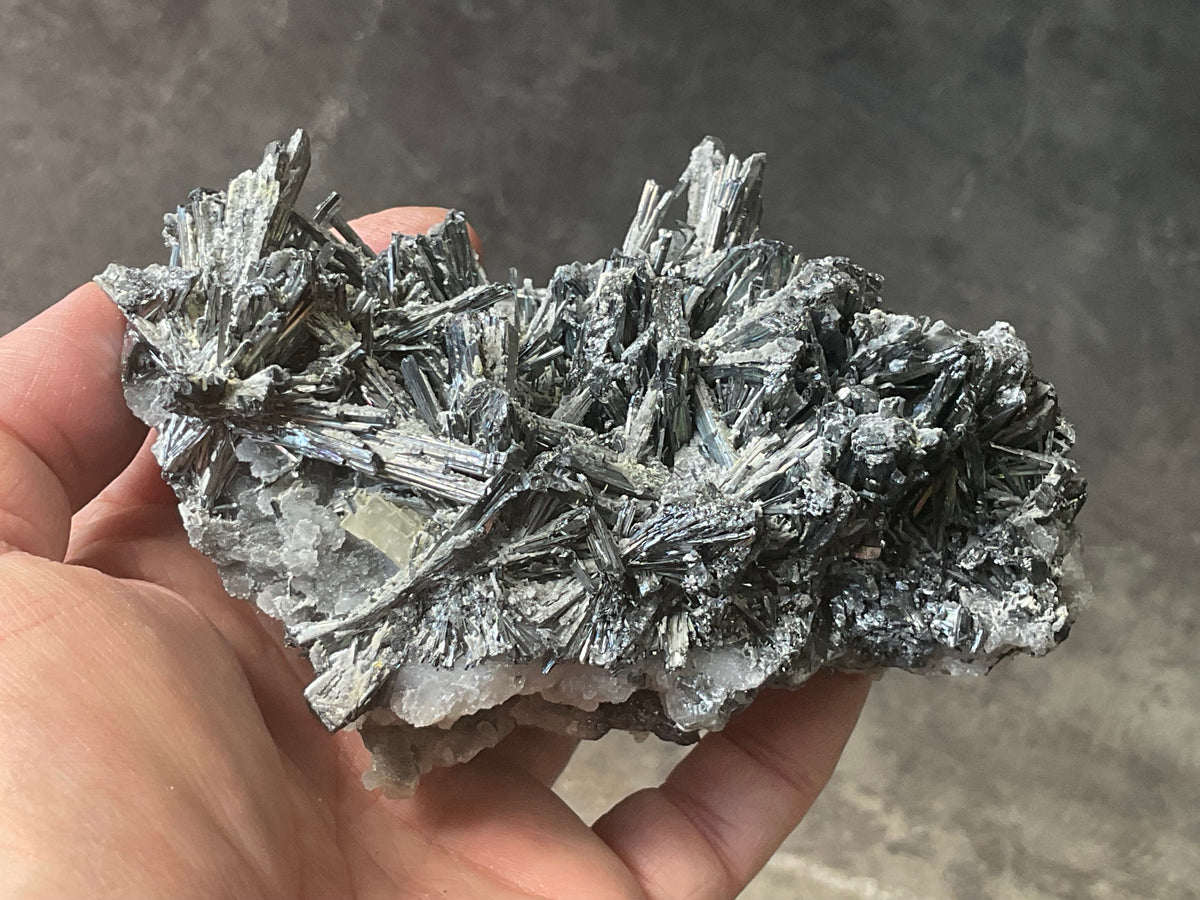 480g Stibnite in Quartz Specimen 2C