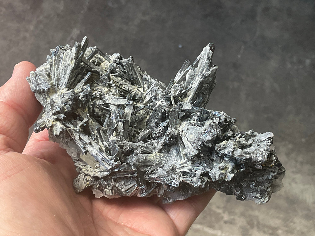 480g Stibnite in Quartz Specimen 2C