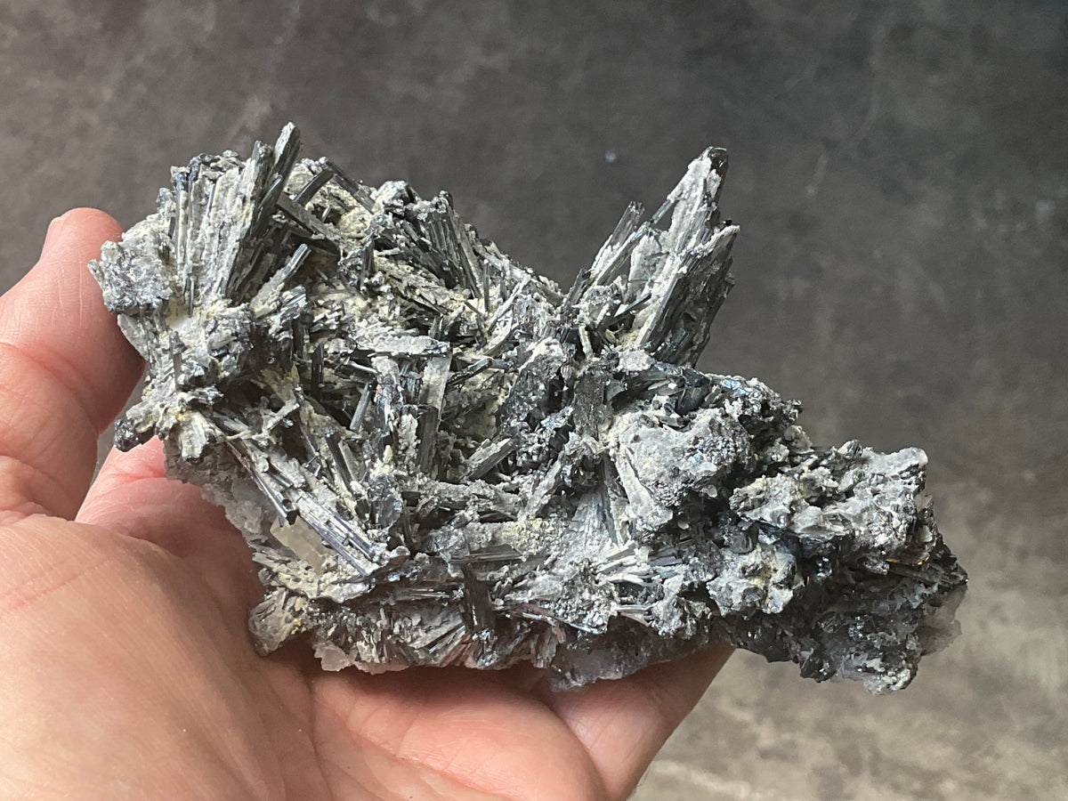 480g Stibnite in Quartz Specimen 2C