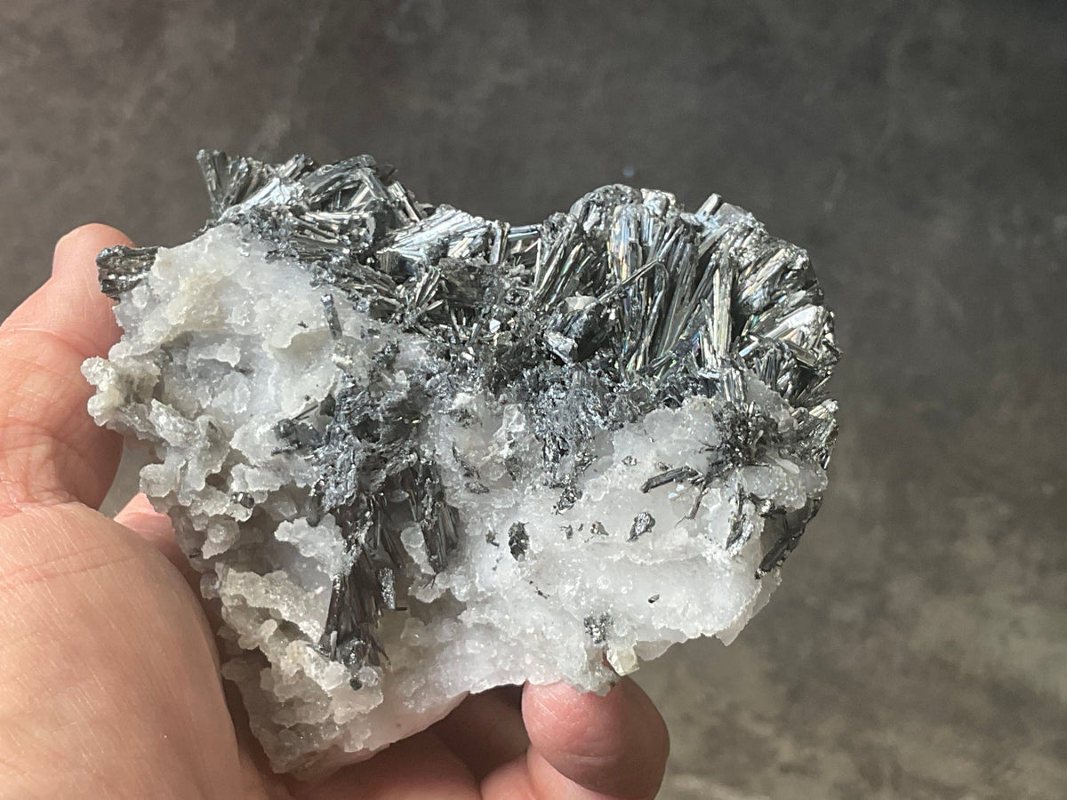 480g Stibnite in Quartz Specimen 2C