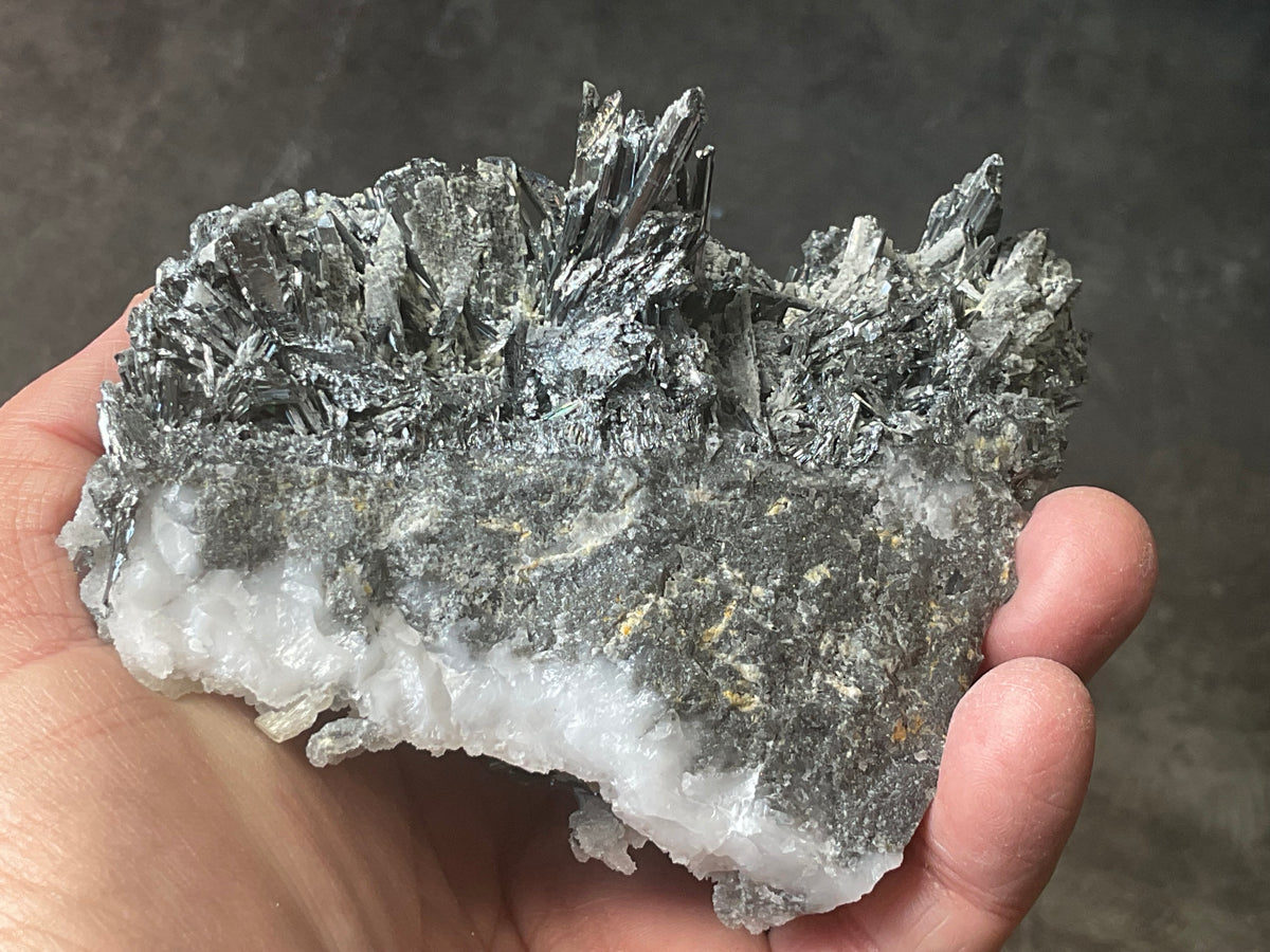 480g Stibnite in Quartz Specimen 2C
