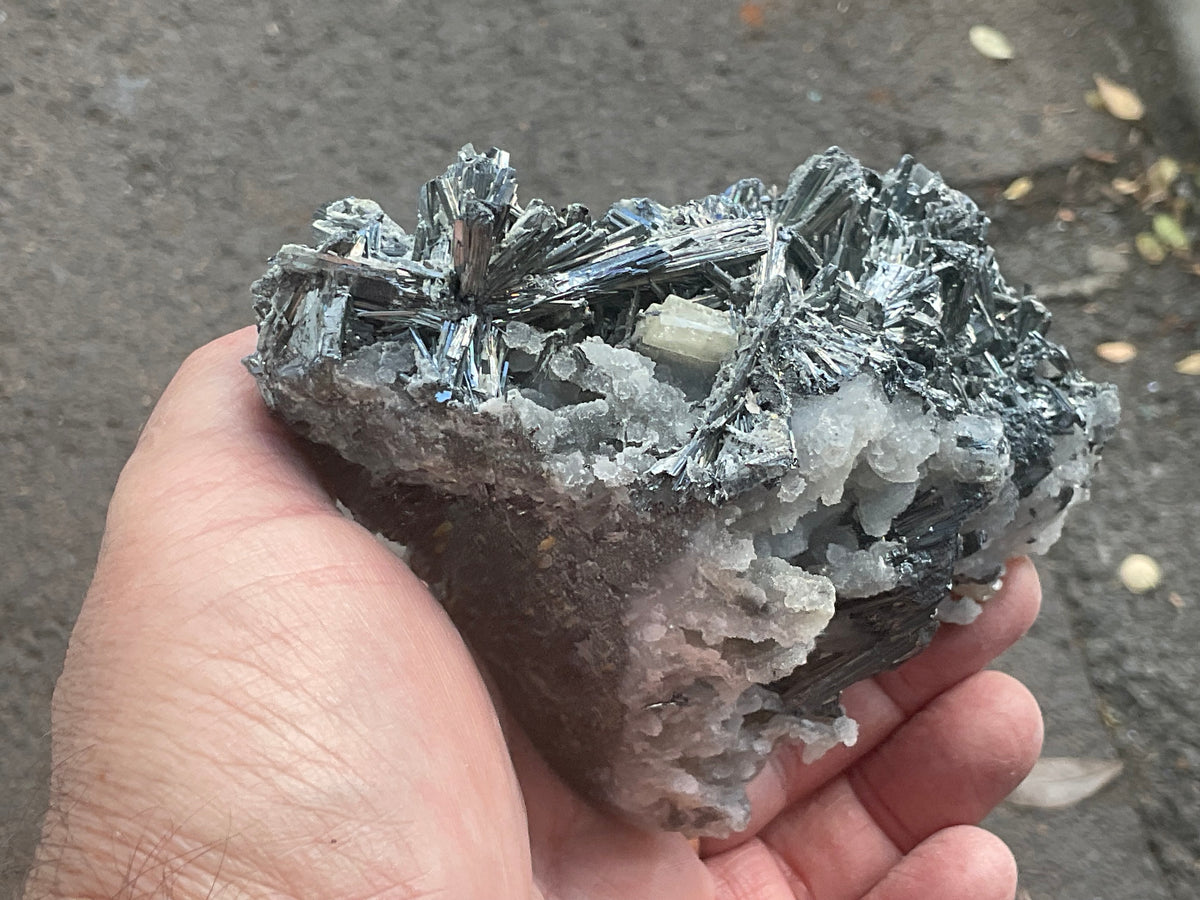 480g Stibnite in Quartz Specimen 2C