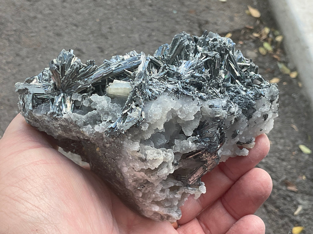 480g Stibnite in Quartz Specimen 2C