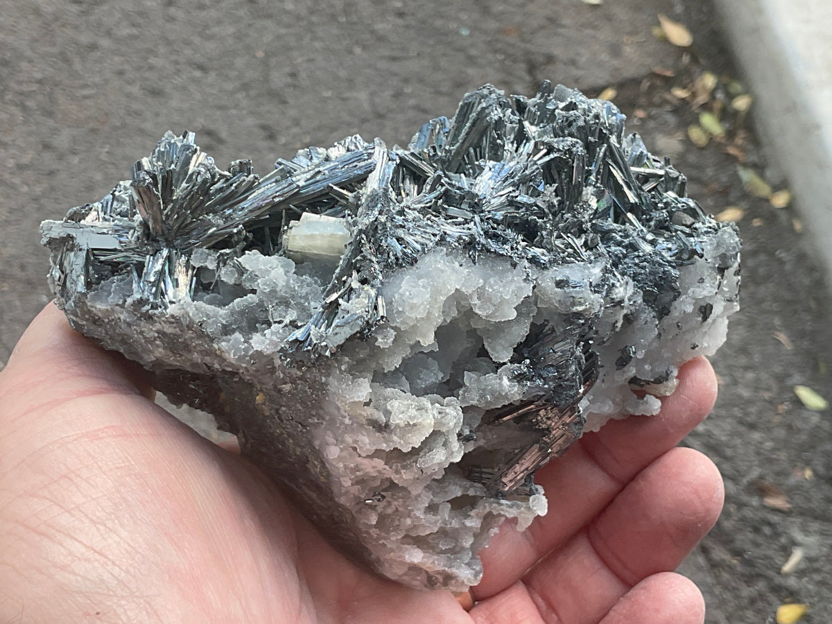 480g Stibnite in Quartz Specimen 2C