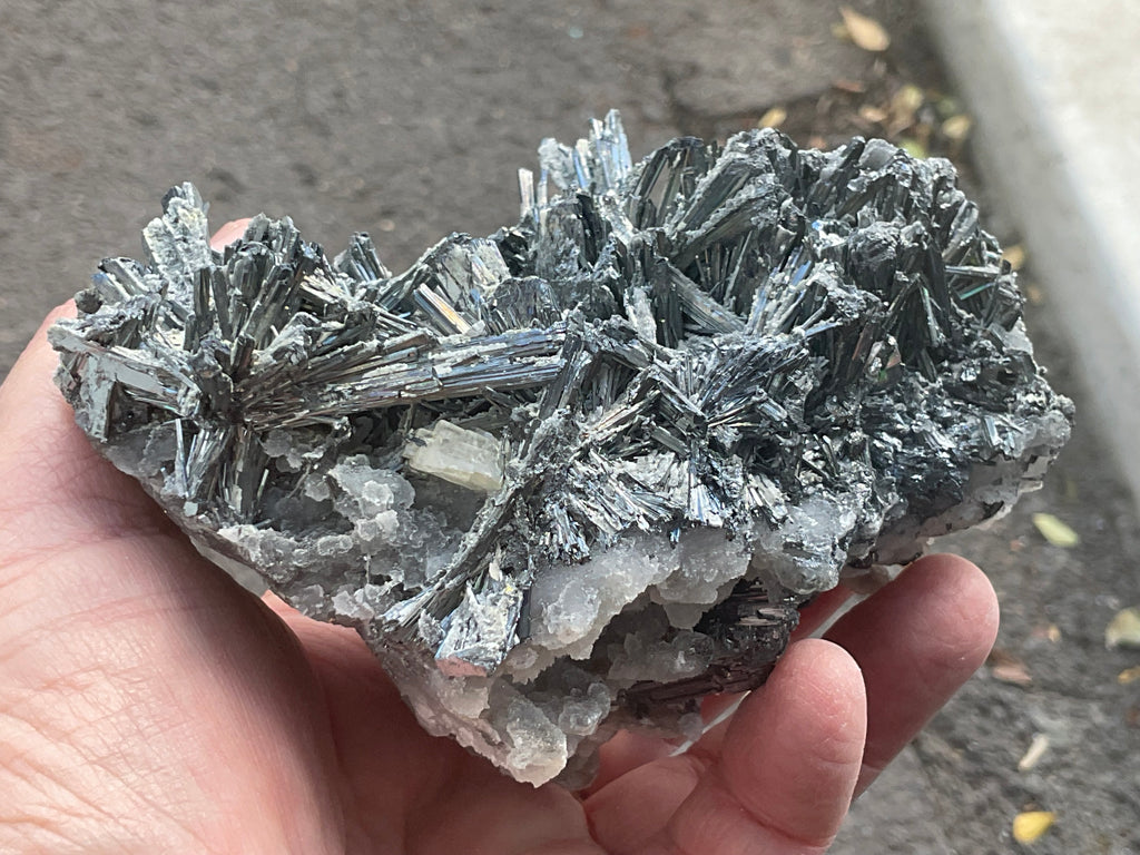 480g Stibnite in Quartz Specimen 2C