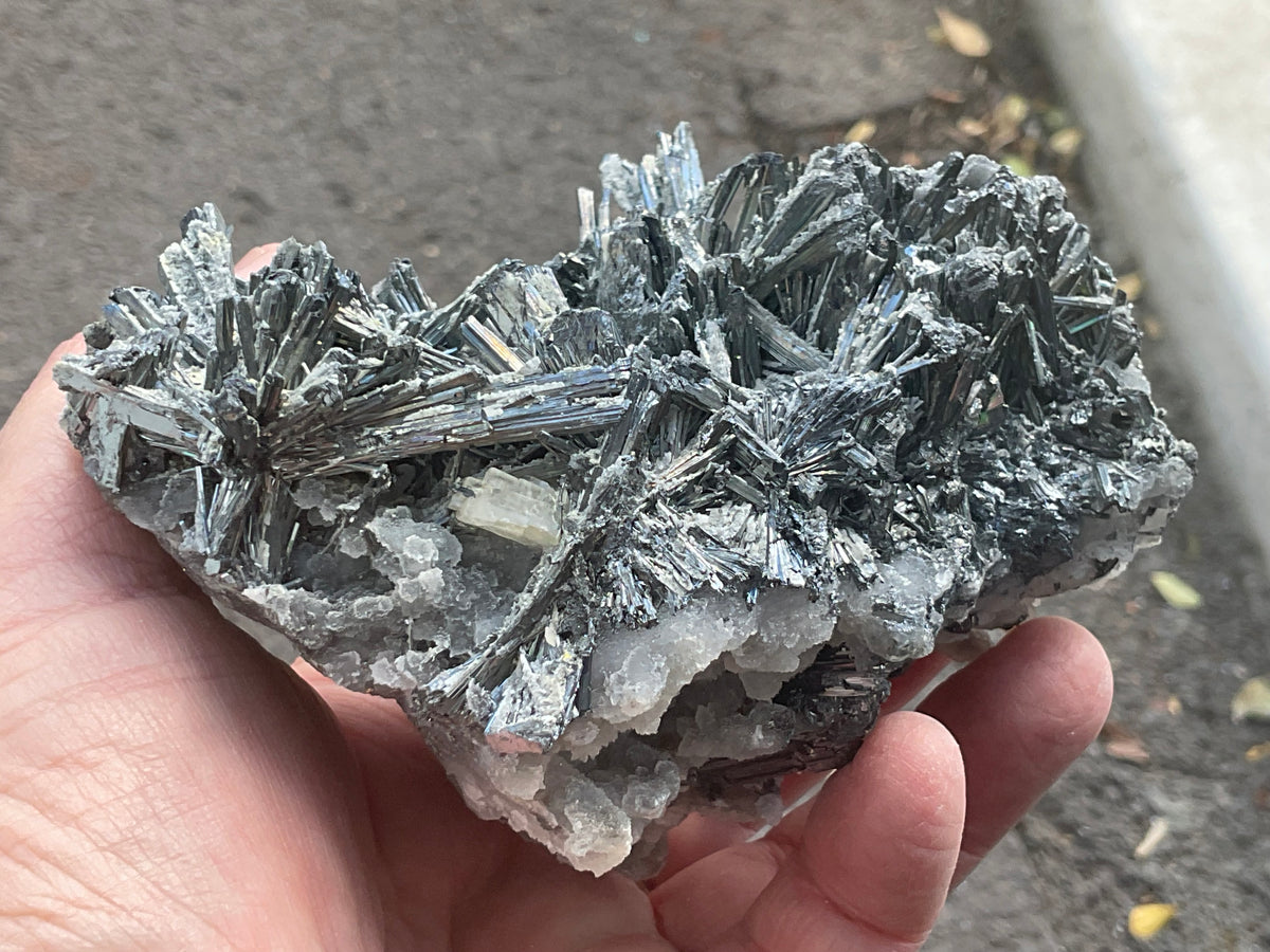 480g Stibnite in Quartz Specimen 2C