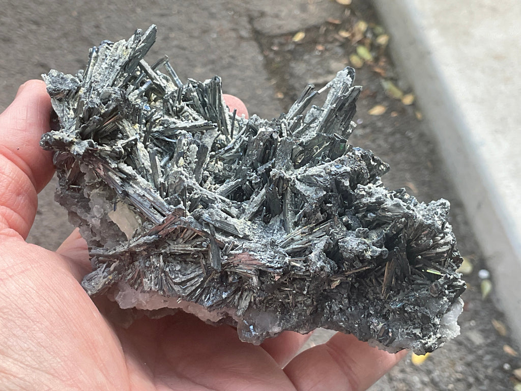 480g Stibnite in Quartz Specimen 2C