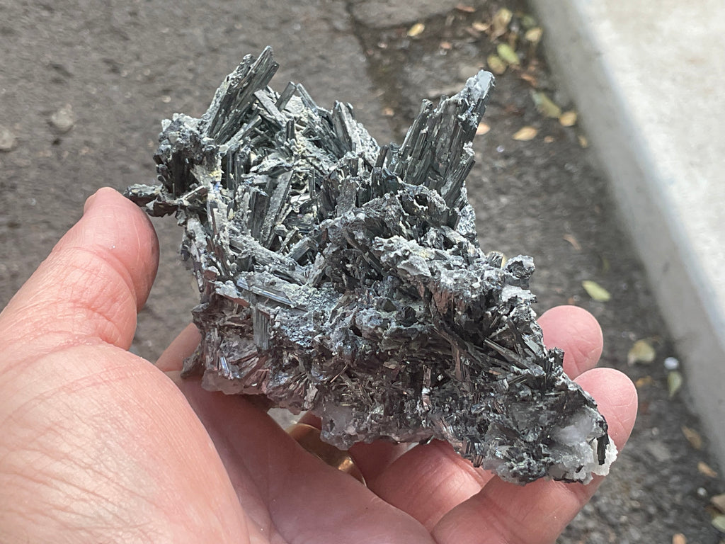 480g Stibnite in Quartz Specimen 2C