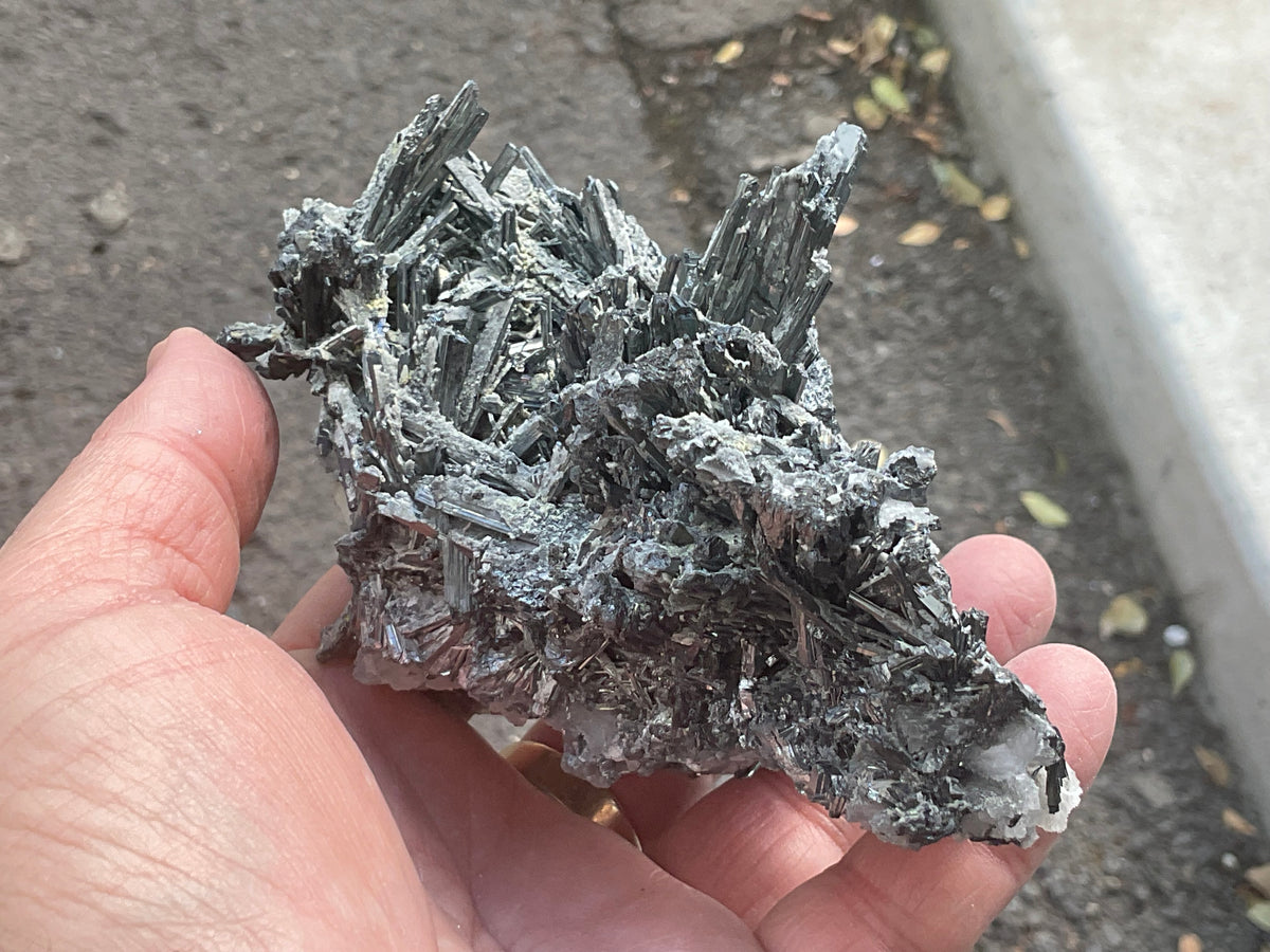 480g Stibnite in Quartz Specimen 2C